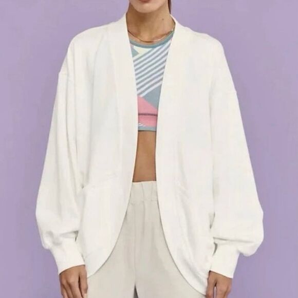 NWT Sweaty Betty Cora Longline French Terry Cardigan size 8 - Picture 1 of 11